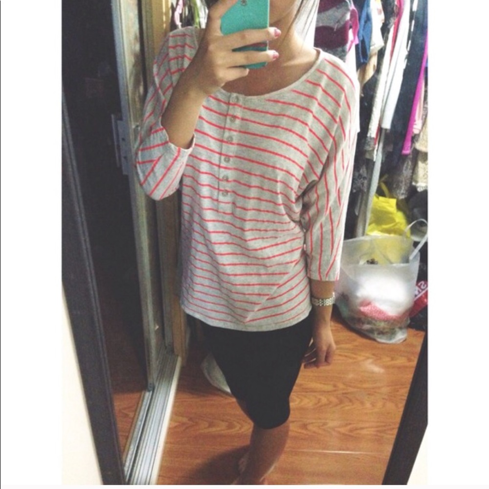 Batwing Striped Top